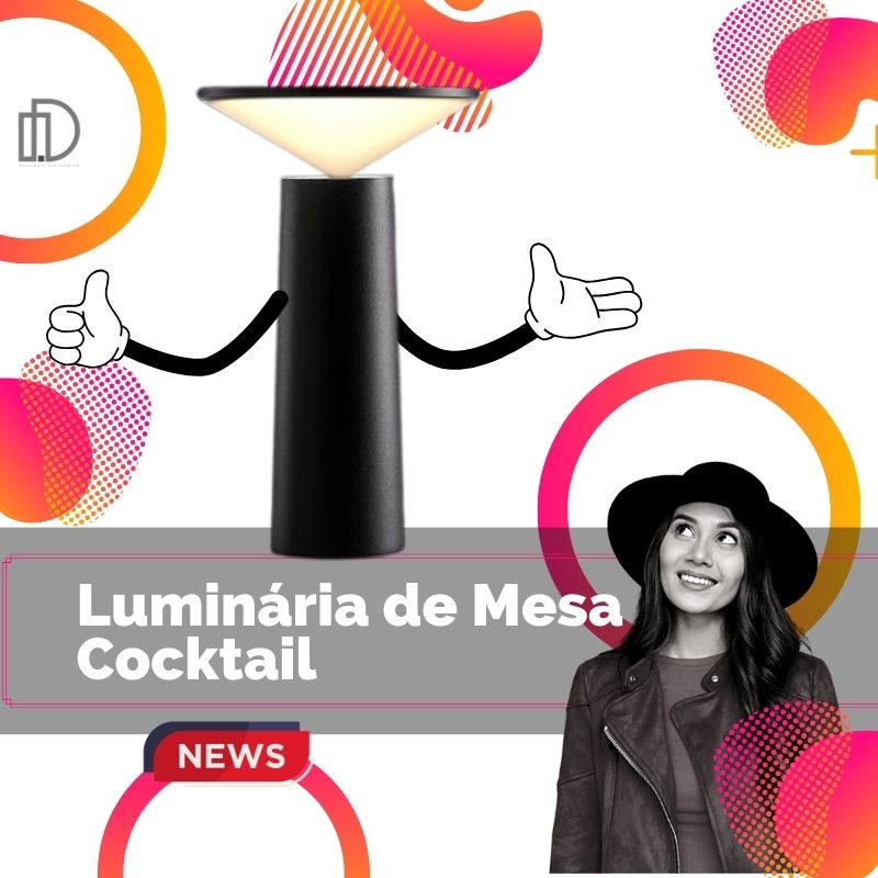 Cocktail Luminária De Mesa Sem Fio Recarregável Restaurantes Hotéis Casas