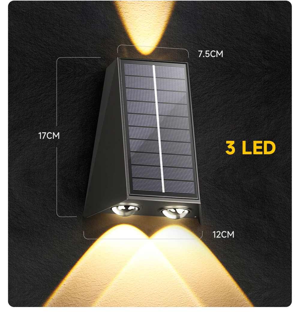 경치 좋은 태양열 LED 정원 보루