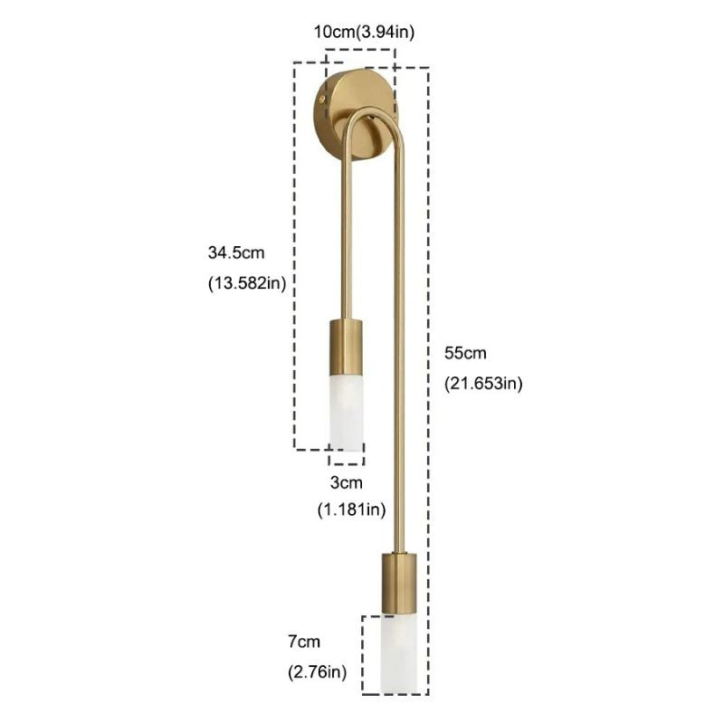 Arandela de Parede Duo – Iluminação Sofisticada em Dourado e Preto