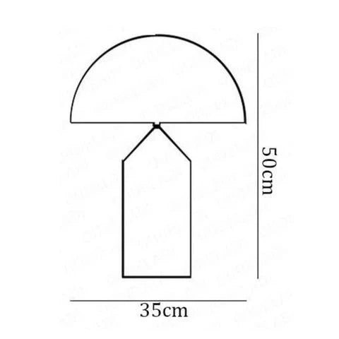 Novo Atollo 50cm Luminária De Mesa Led Com Fio | LED Cogumelo Mushroom