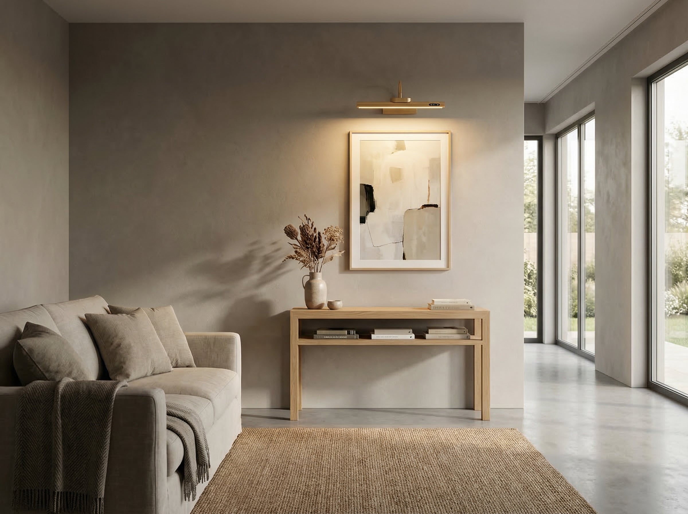 Arandela Recarregável Sem Fio Linear Iluminação Quadros  Controle Remoto