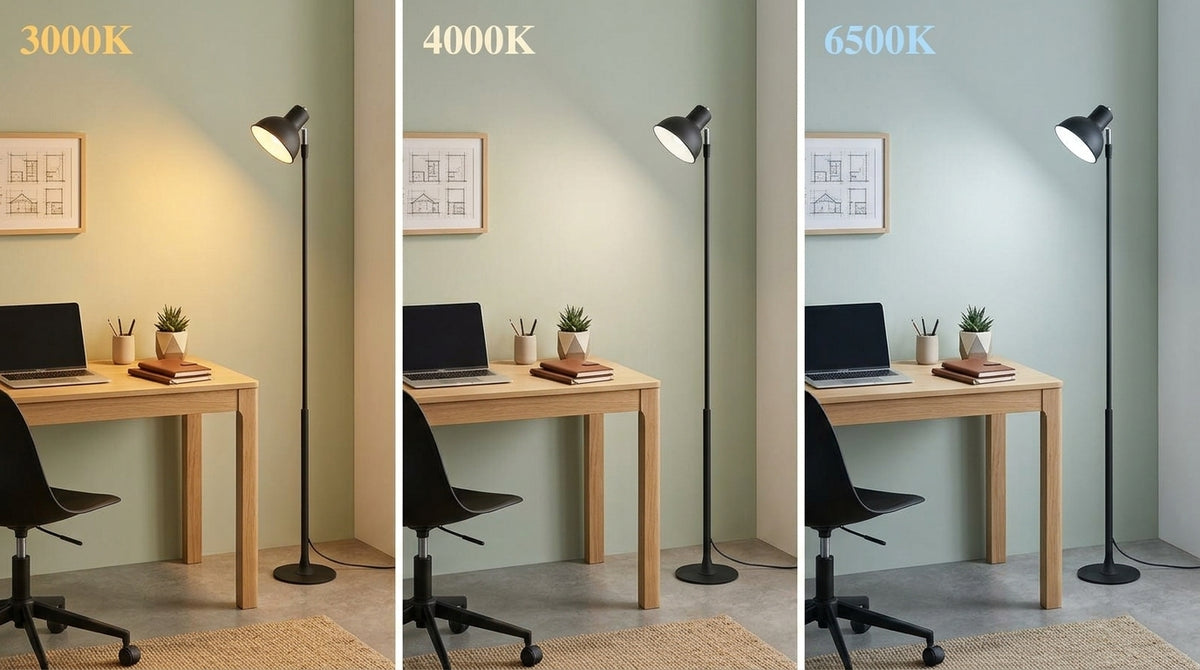 Luminária de Piso Telescopic 145cm e Abajur Regulável Luminaria 2 em 1