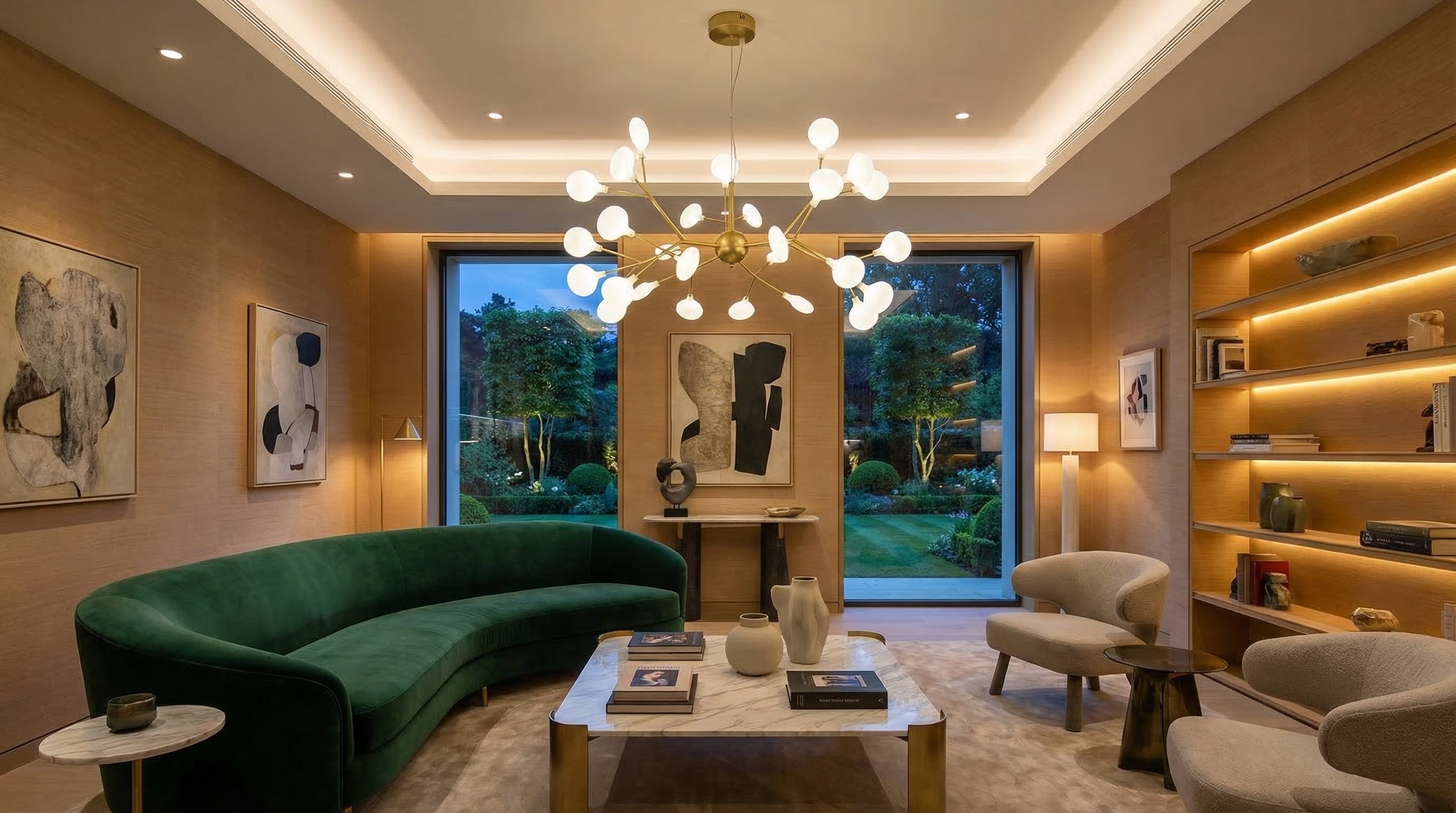 Lustre Pendente Firefly 70cm LED Decorativo Para Hoteis, Restaurante Quarto e Sala