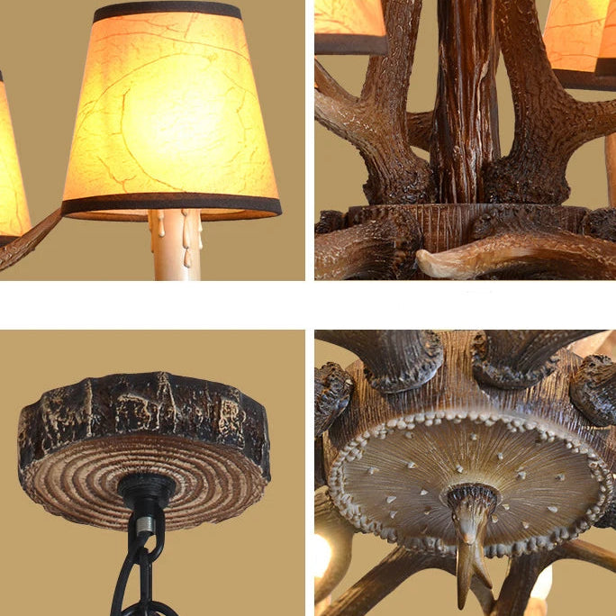 Montana Lustre Pendente 6 Cúpulas Estilo Chalé Retrô