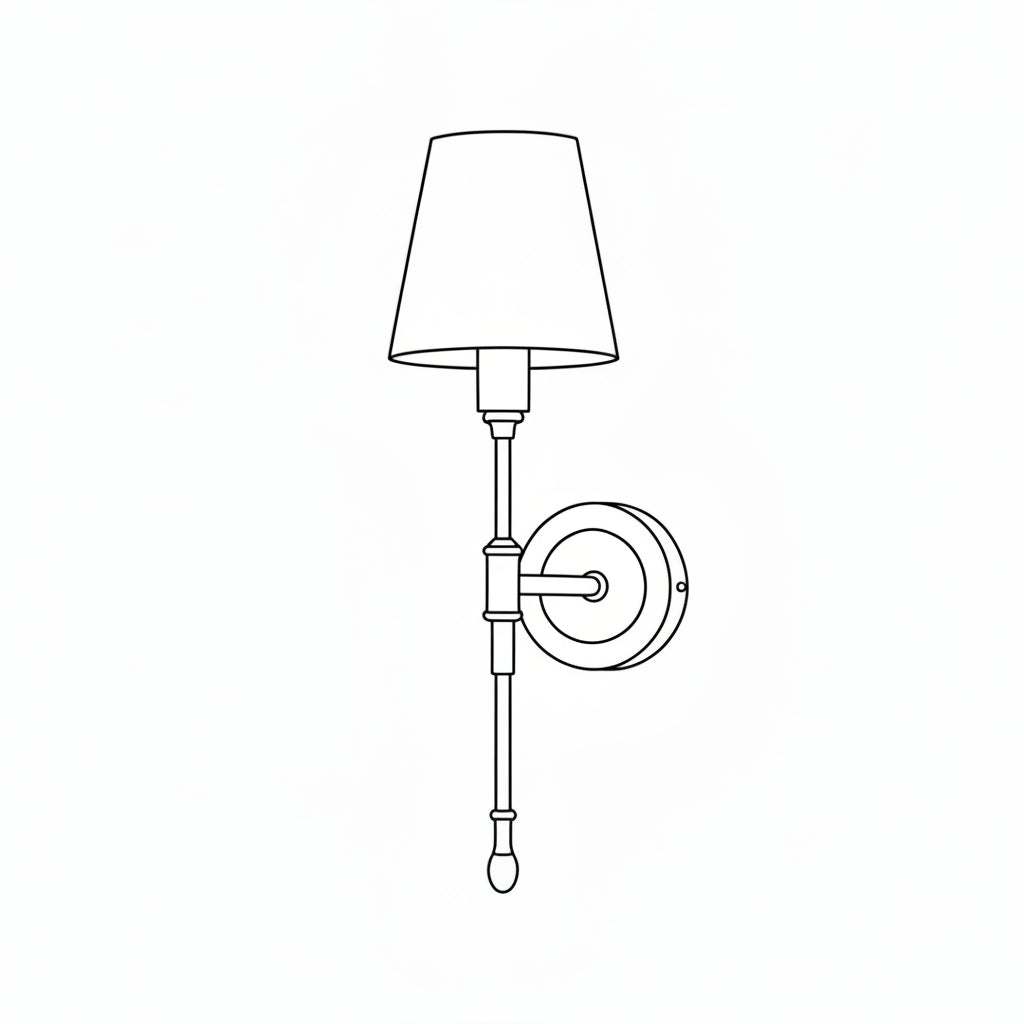 Arandela Cúpula Branca Tocheiro Royal Luminária de Parede