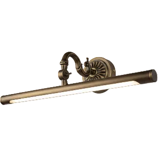 Luminária vintage de parede em metal envelhecido, iluminação direcional clássica com design atemporal
