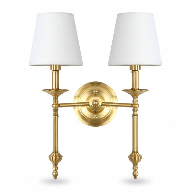 Arandela de Parede Tocheiro Dupla Duas Cúpulas