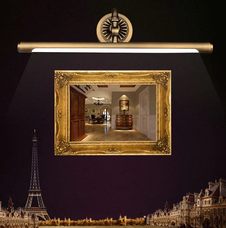 Arandela Linear Vintage Led 8W 45CM Luminária de Parede Bronze Art Decor