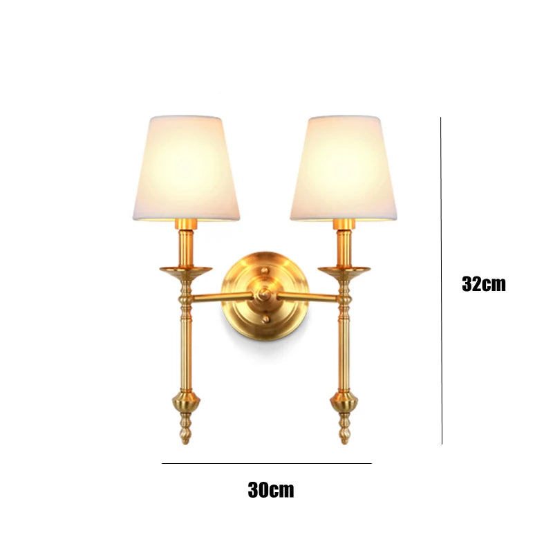 Arandela de Parede Tocheiro Dupla Duas Cúpulas