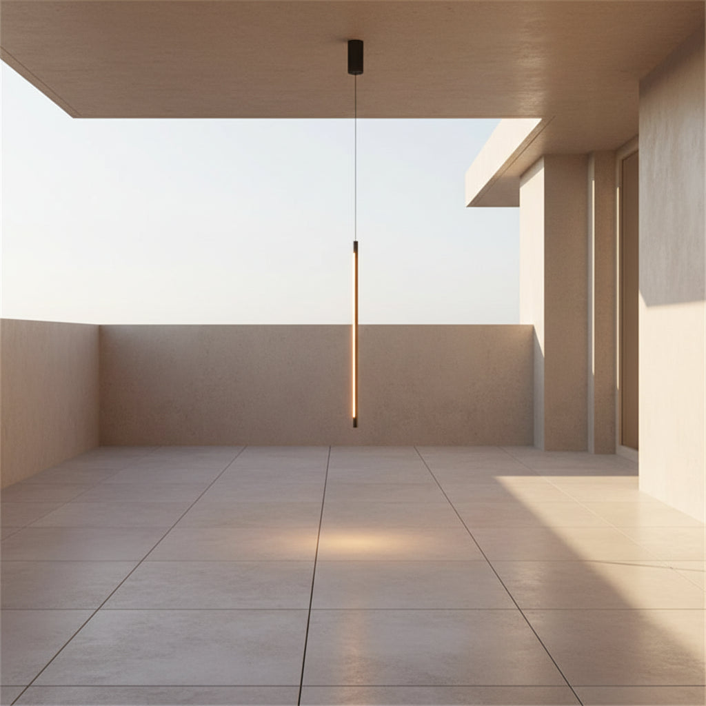 Pendente LED Linear Moderno Geométrico Minimalista para Quarto e Sala