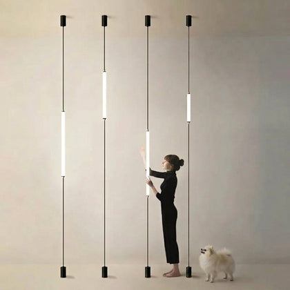 Luminária Vertical LED Piso ao Teto Italiana Minimalista Moderna