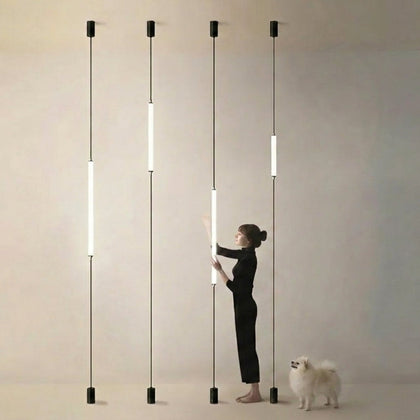 Luminária Vertical LED Piso ao Teto Italiana Minimalista Moderna