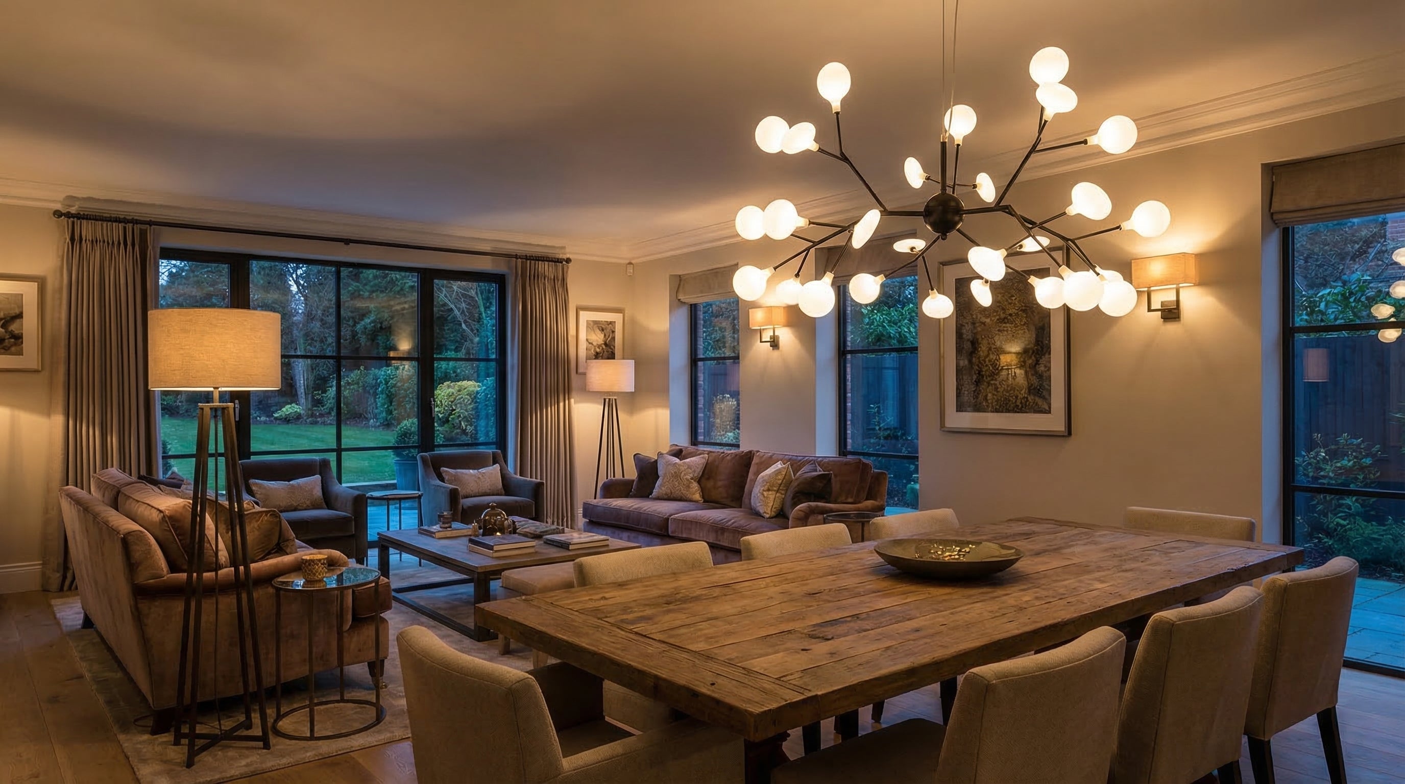 Lustre Pendente Firefly 70cm LED Decorativo Para Hoteis, Restaurante Quarto e Sala