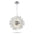 Lustre Moderno de Cristal Dente de Leão 50cm Pendente Cromado e Dourado