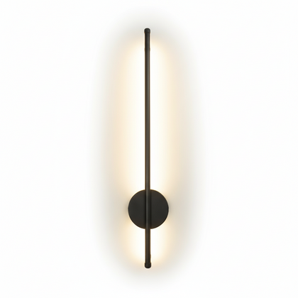Luminária de Parede Magnética Recarregável 50 cm Preta e Dourada LED Sem Fio