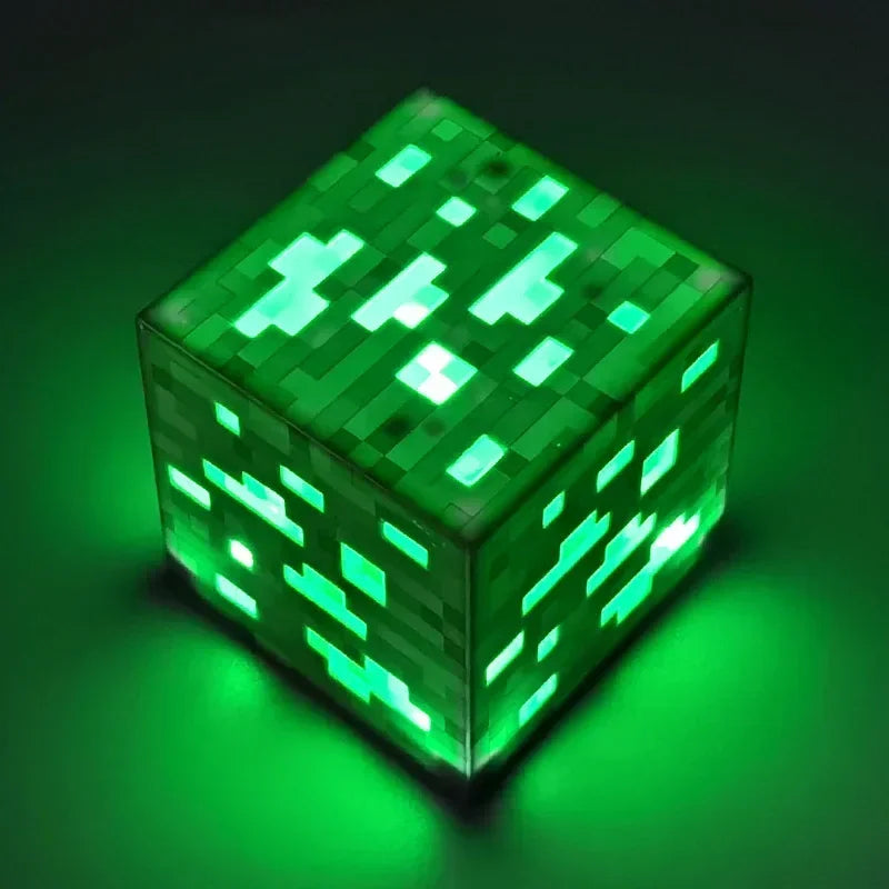 Luminárias Minecraft Recarregáveis – Cubo, Tocha ou Poção Mágica (LED, Sem Fio, 4 Cores)