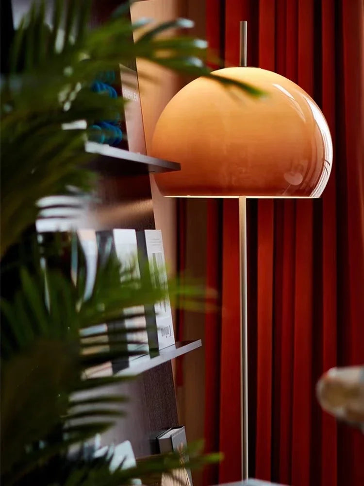 Luminária de Mesa e Piso Bauhaus Cogumelo – Vidro Degradê Laranja LED