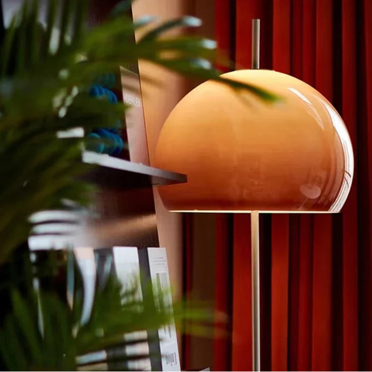 Luminária de Mesa e Piso Bauhaus Cogumelo – Vidro Degradê Laranja LED