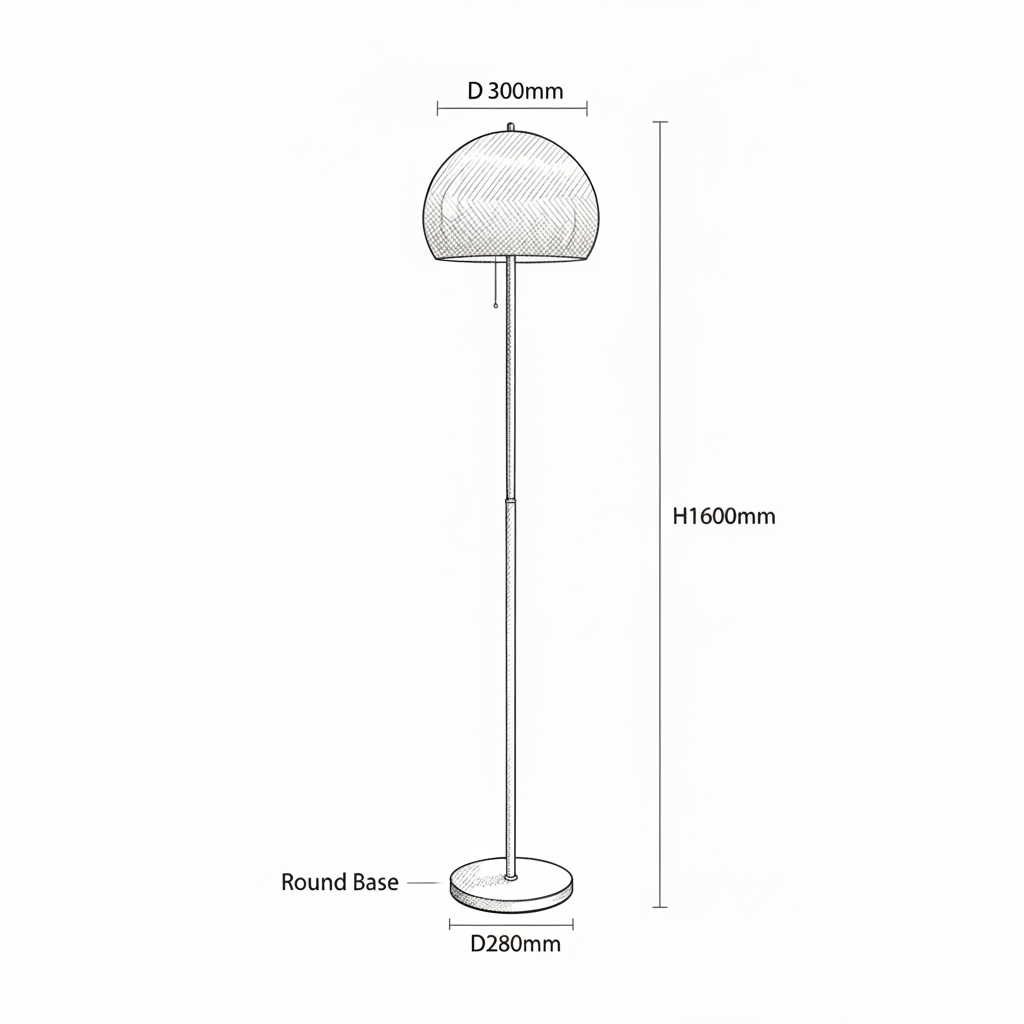 Luminária de Mesa e Piso Bauhaus Cogumelo – Vidro Degradê Laranja LED