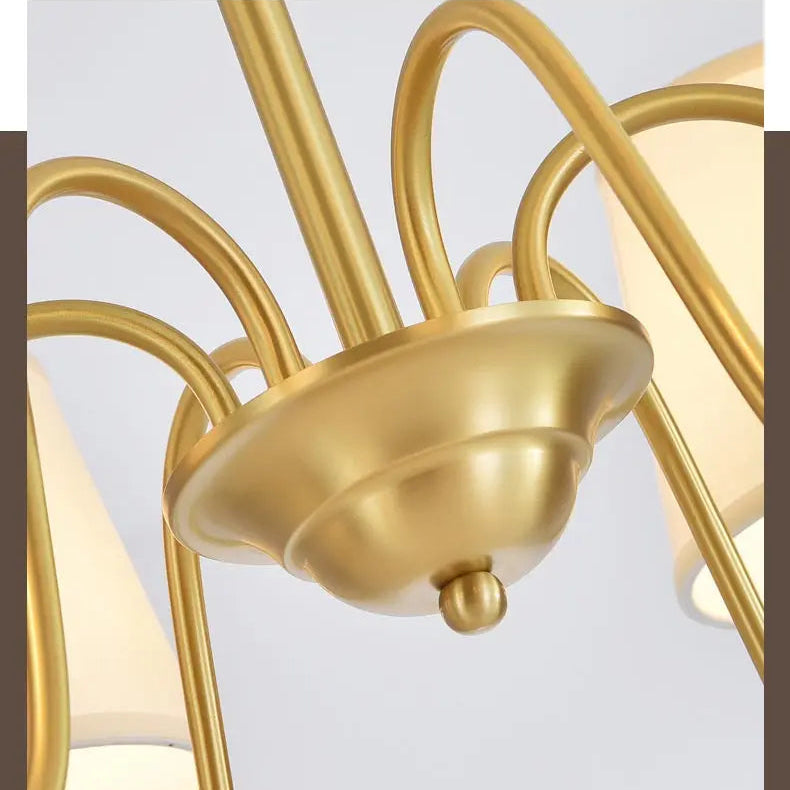 Lustre Dourado Vintage De 3 a 10 Cúpulas Pendente Tocheiro