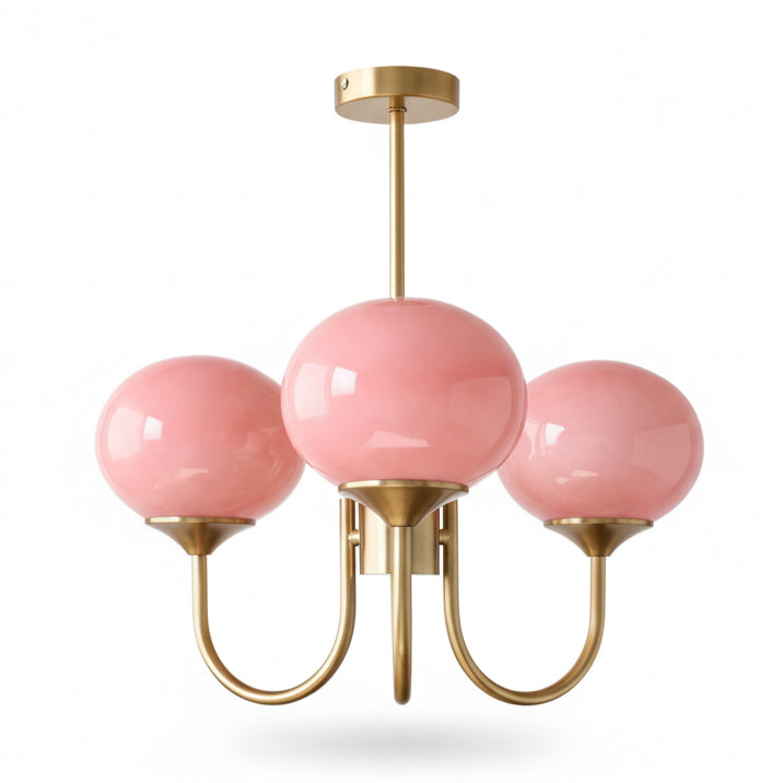 Lustre Pendente, Arandela e Abajur Moderno Bauhaus Glass – Coleção Completa (3 e 5 Globos)