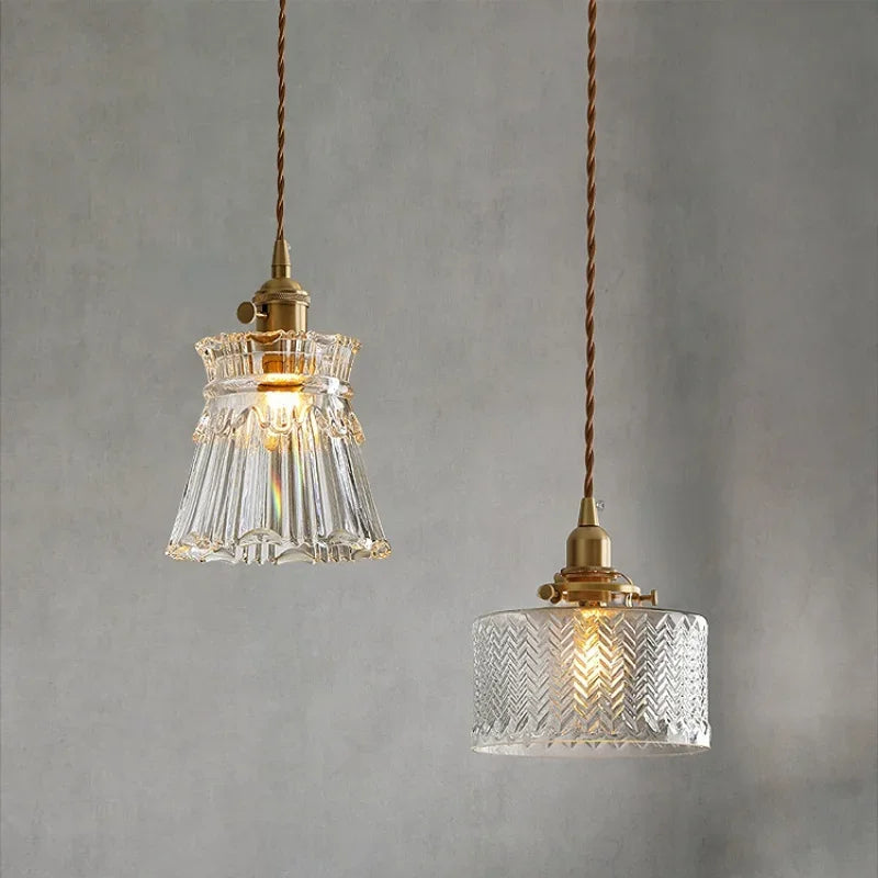 Pendentes Glass Luminária de Vidro Moderno Estilo Flor – Iluminação Nórdica Elegante