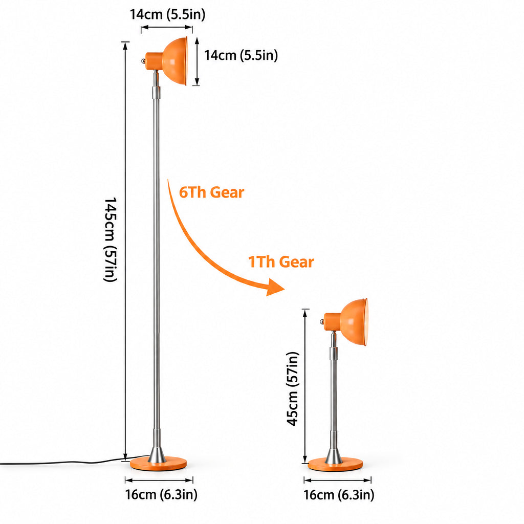 Luminária de Piso Telescopic 145cm e Abajur Regulável Luminaria 2 em 1