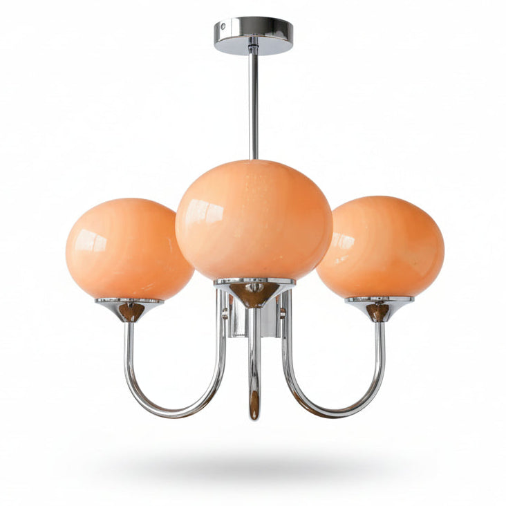 Lustre Pendente, Arandela e Abajur Moderno Bauhaus Glass – Coleção Completa (3 e 5 Globos)