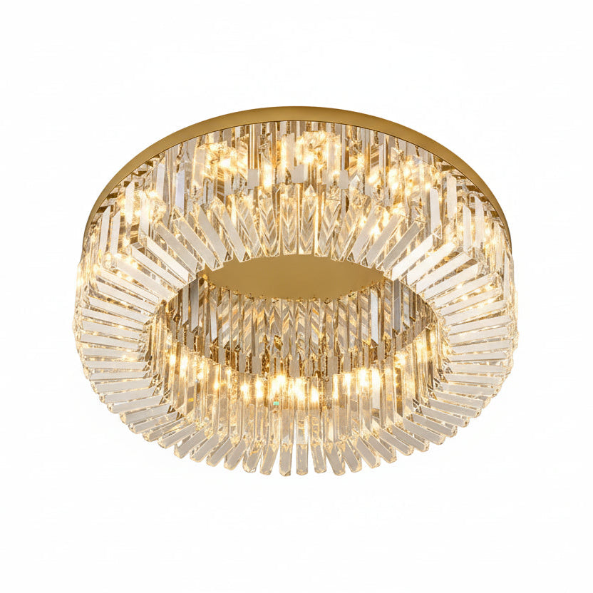 Lustre de Teto Redondo 40, 50, 60, 80cm Pingente de Cristal Moderno