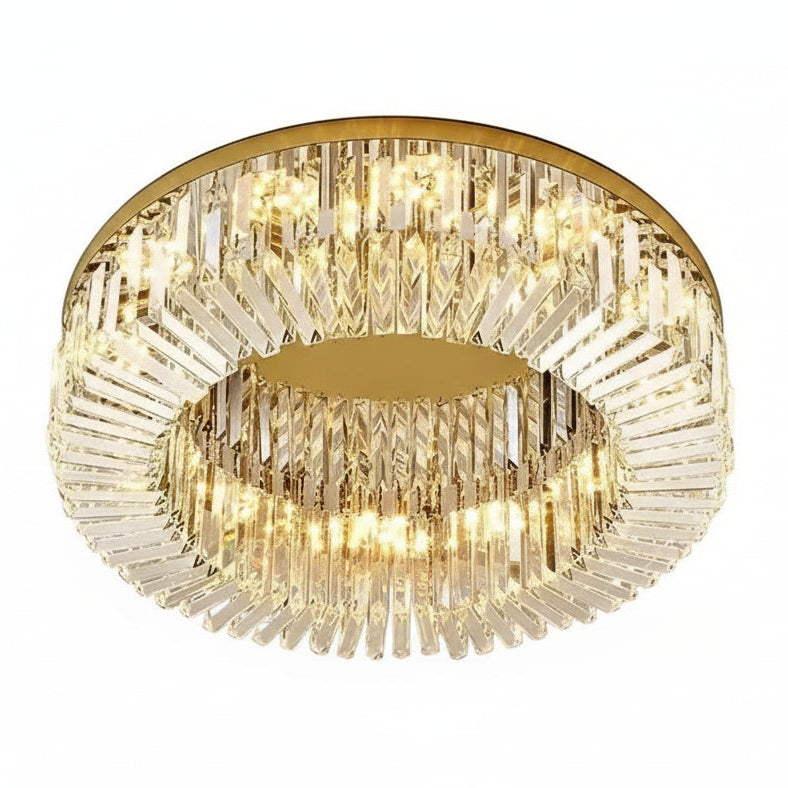 Lustre de Teto Redondo 40, 50, 60, 80cm Pingente de Cristal Moderno