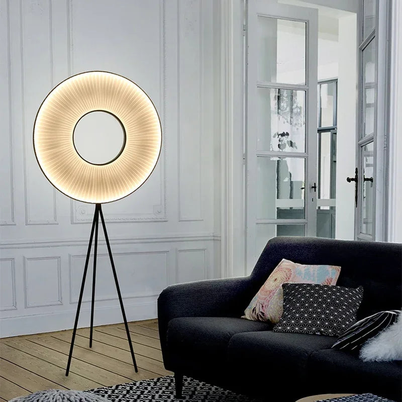 Luminária de Piso Pôr do Sol: Elegância Que Transforma Seu Ambiente