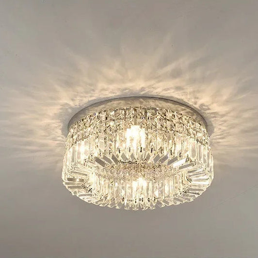 Lustre de Teto Redondo 40, 50, 60, 80cm Pingente de Cristal Moderno