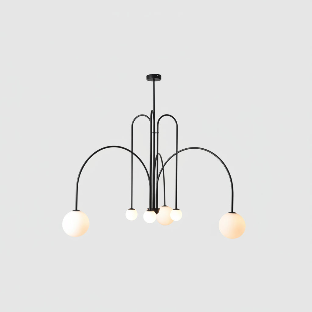 Lustre Pendente Moderno Com Globos Fash Minimalista