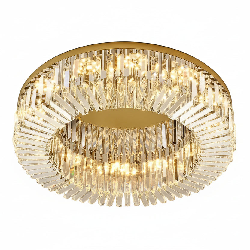 Lustre de Teto Redondo 40, 50, 60, 80cm Pingente de Cristal Moderno