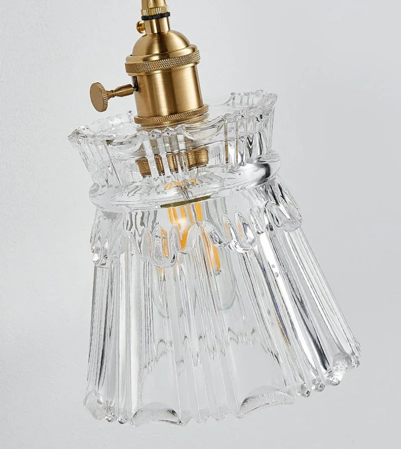 Pendentes Glass Luminária de Vidro Moderno Estilo Flor – Iluminação Nórdica Elegante