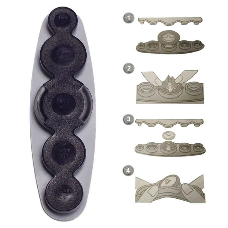 Ferramenta Universal Para Botões De Cobertura Tamanhos: 11mm, 15mm, 19mm, 23mm, 29mm, Make Own Covered Buttons