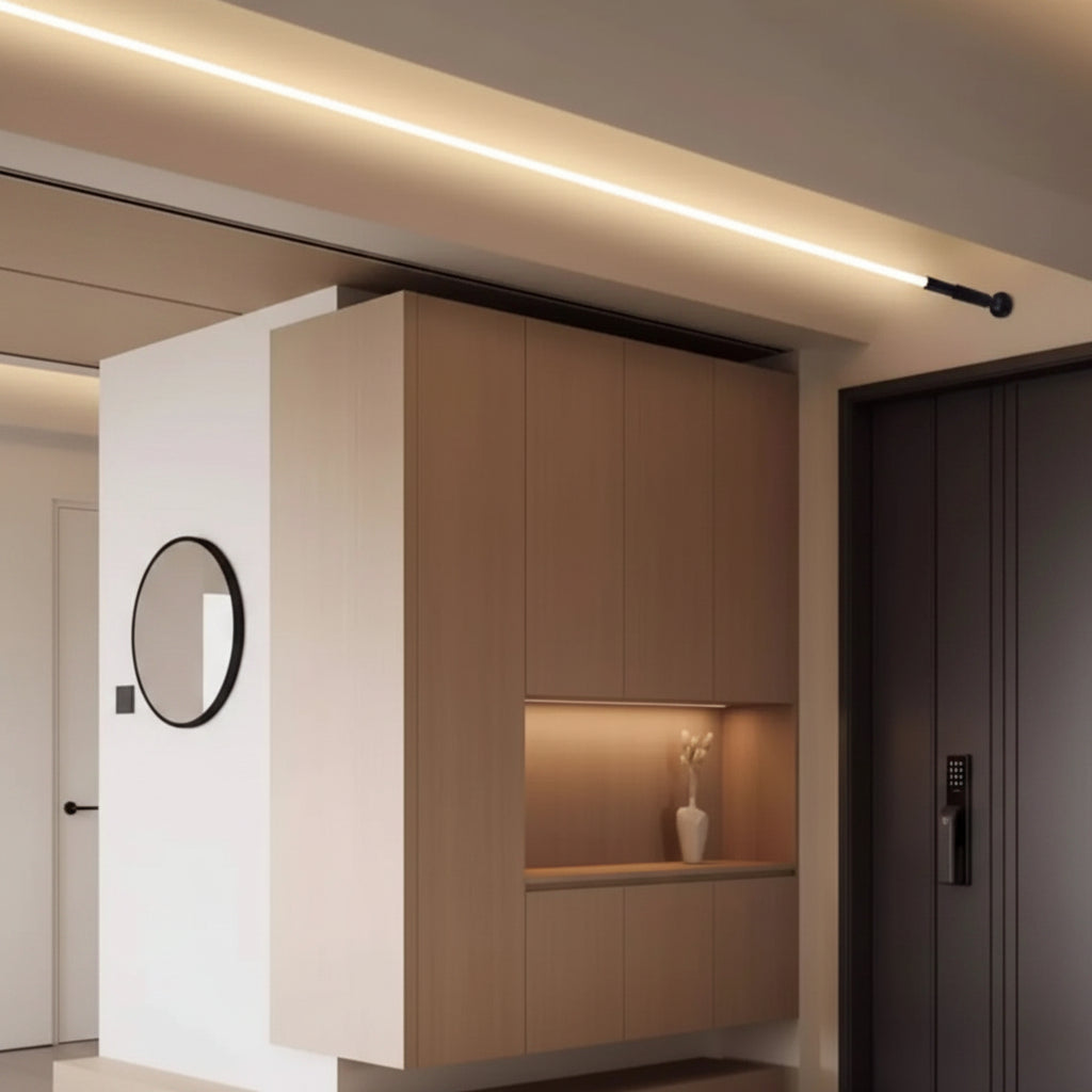Viral 360 Piso Teto Lustre Pendente LED Vertical Moderno para Escadas e Pé-Direito Duplo 2m a 10m
