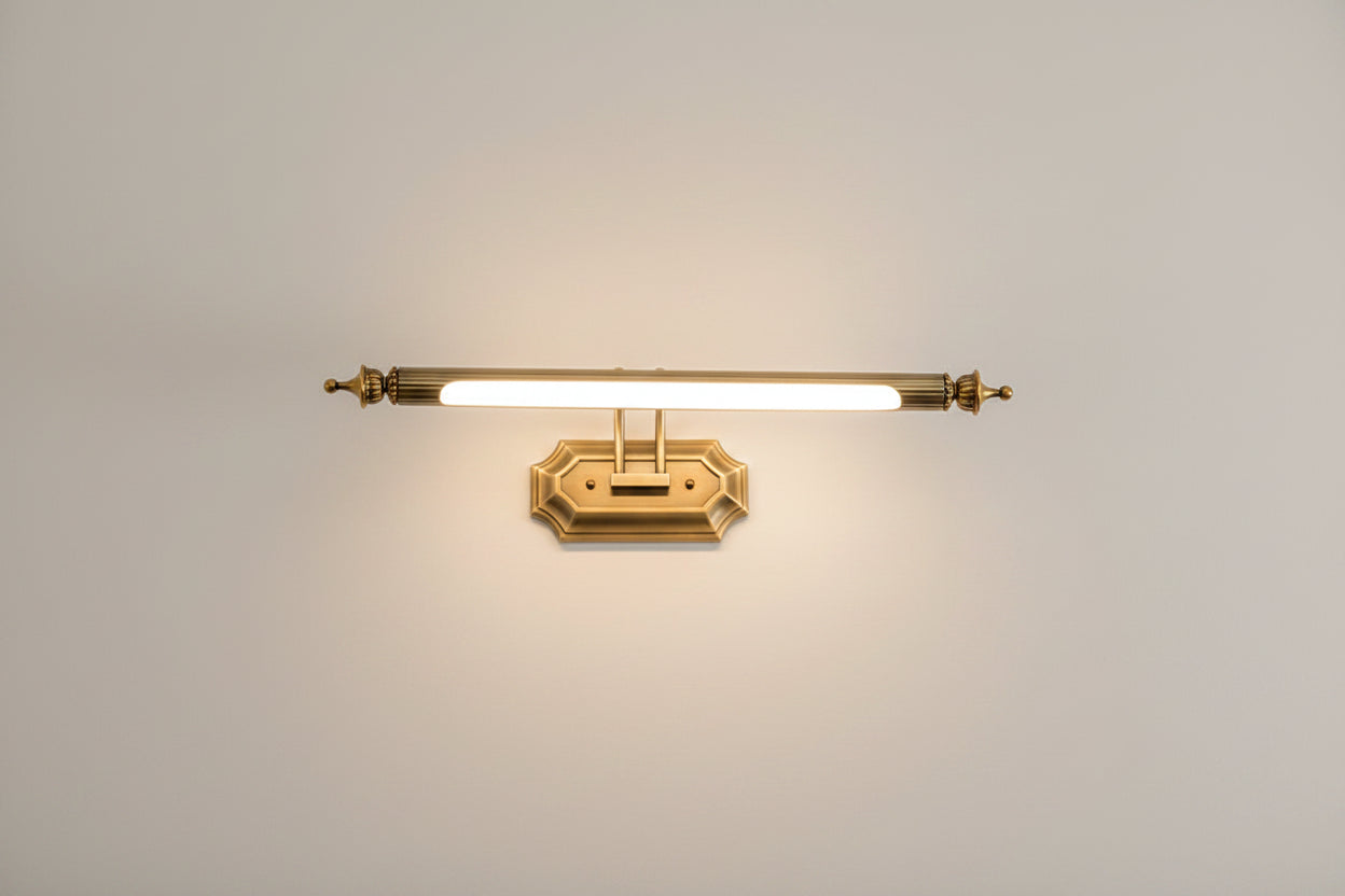 Arandela Linear Vintage Led 8w 470mm Luminária de Parede Bronze Art Decor