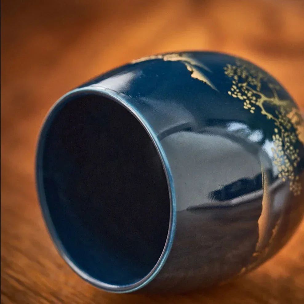 Copo  Blue Argila Premium Xicara de Chá 180ml