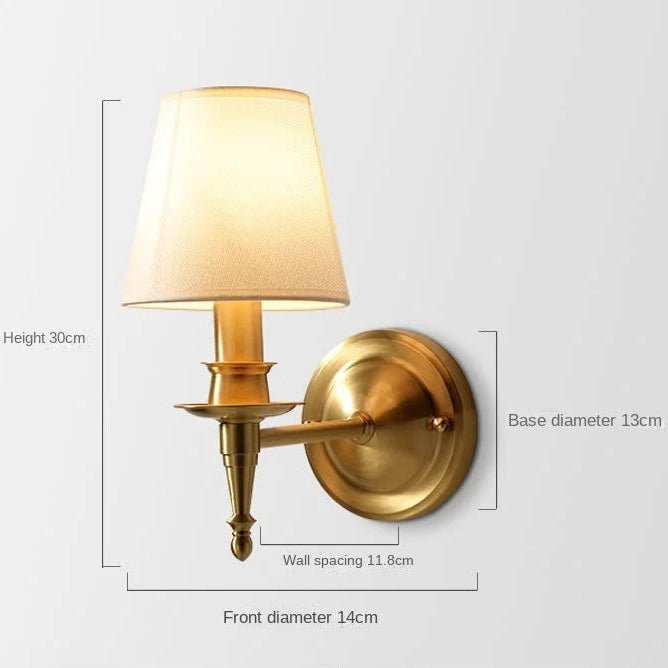 Arandela de Parede Tocheiro Mini Dourada Classic – 1 ou 2 Cúpulas