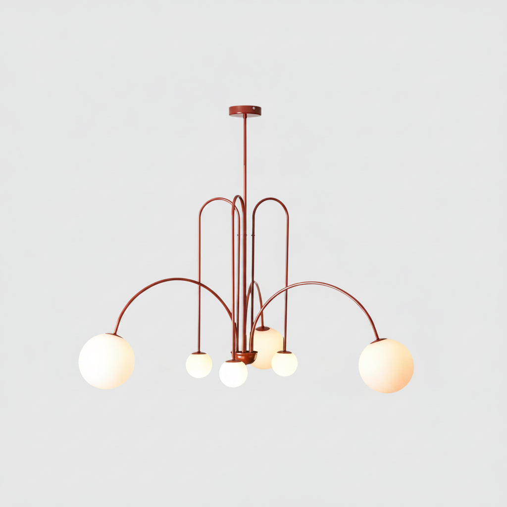 Lustre Pendente Moderno Com Globos Fash Minimalista