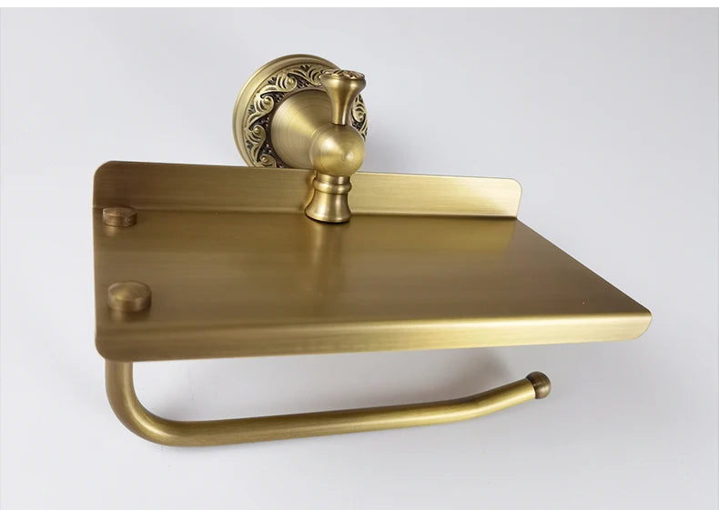 Porta Papel higiênico de Parede Vintage Bronze Retrô