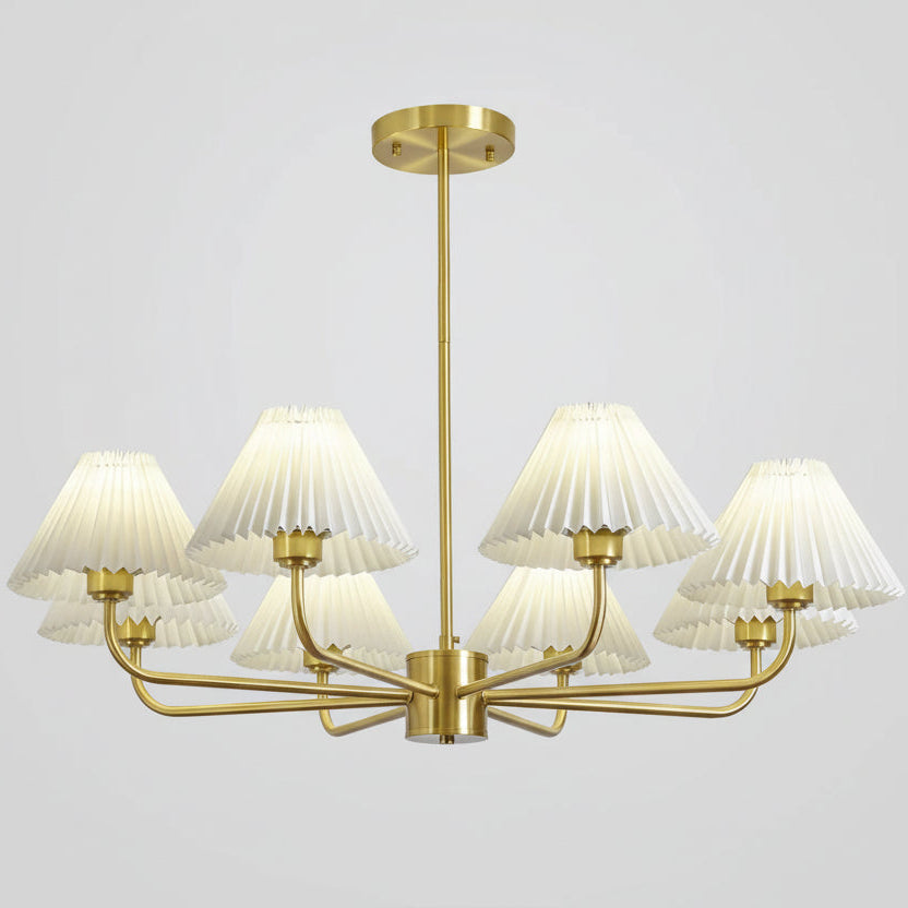 Lustre Dourado Vintage De 3 a 10 Cúpulas Pendente Tocheiro