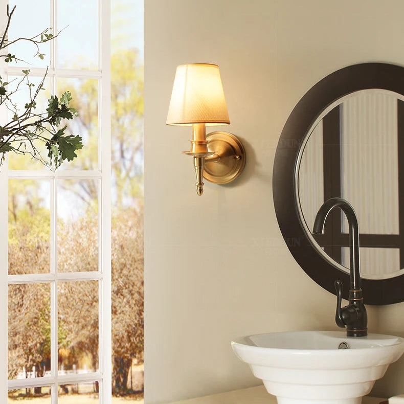 Arandela de Parede Tocheiro Mini Dourada Classic – 1 ou 2 Cúpulas