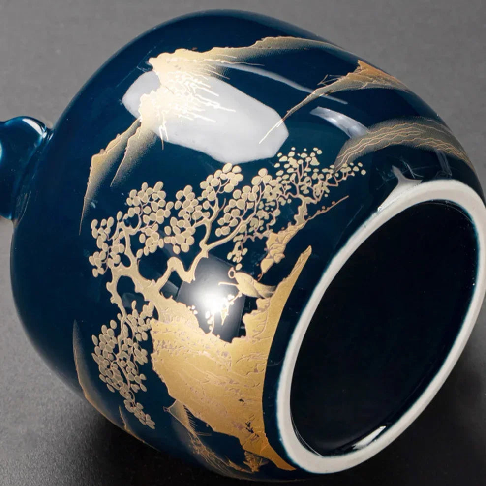 Copo  Blue Argila Premium Xicara de Chá 180ml