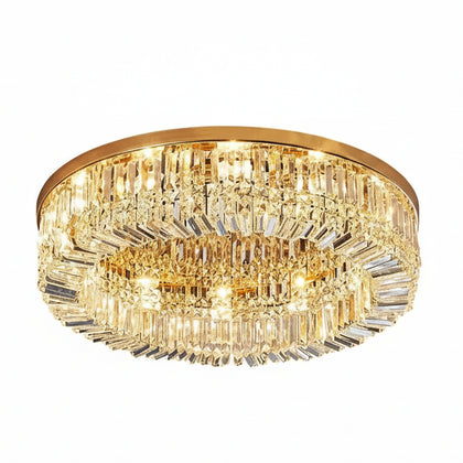 Lustre de Teto Redondo 40, 50, 60, 80cm Pingente de Cristal Moderno