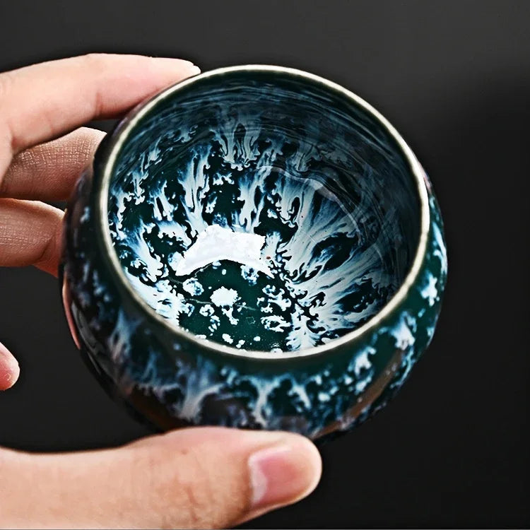 Kit Kung Fu - 5 Xícaras de Chá de Cerâmica em Cores Variadas