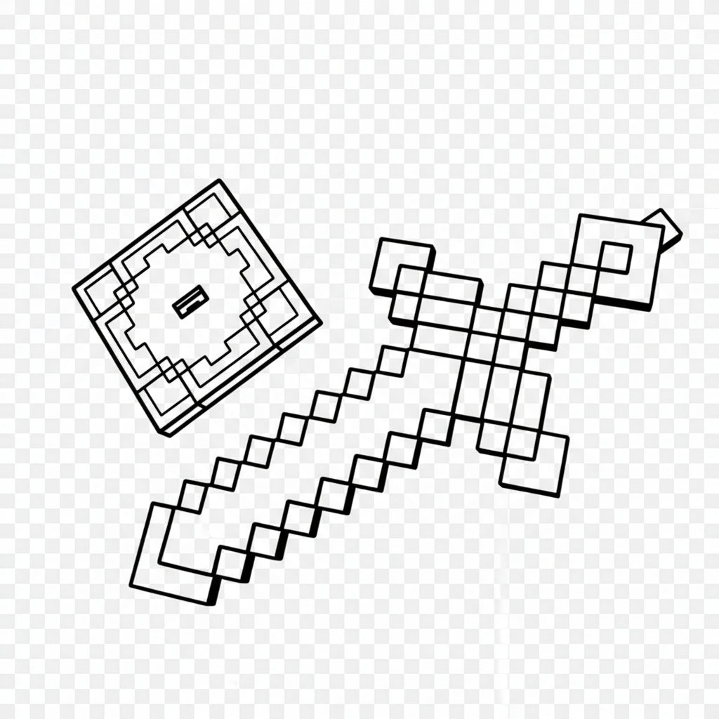 Luminaria de Mesa Espada Minecraft Com Base Recarregável