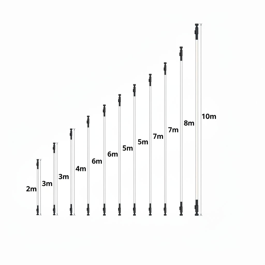 Viral 360 Piso Teto Lustre Pendente LED Vertical Moderno para Escadas e Pé-Direito Duplo 2m a 10m