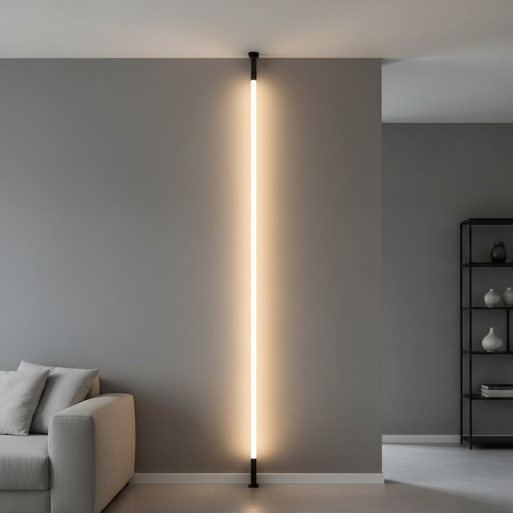 Viral 360 Piso Teto Lustre Pendente LED Vertical Moderno para Escadas e Pé-Direito Duplo 2m a 10m